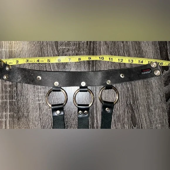 Genuine leather and steel chain bodice harness - Picture 8 of 12